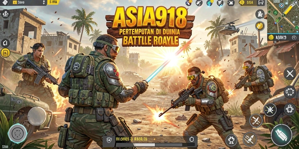 Gameplay ASIA918 yang seru dalam suasana Battle Royale.