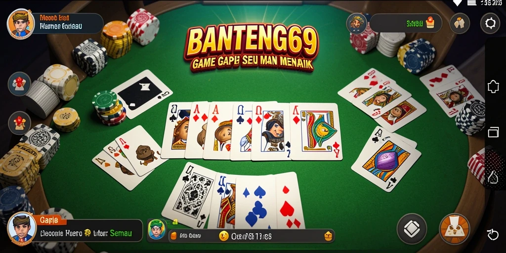 Screenshot BANTENG69 menampilkan gameplay Gaple yang seru.