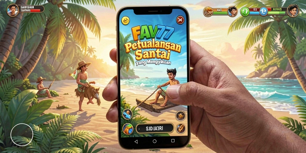 Tampilan gameplay FAV77 yang ceria dan menghibur.