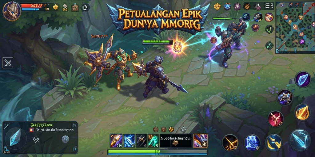 Gameplay menakjubkan dengan aksi petualangan MMORPG.
