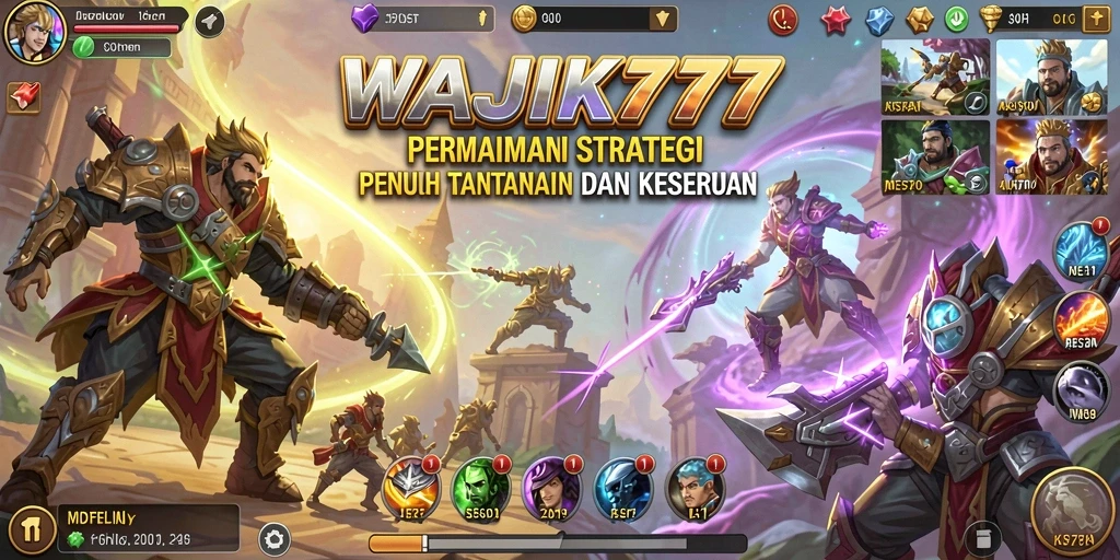 Tampilan utama gameplay WAJIK777 yang menegangkan dan strategis.